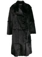 Tom Ford Panelled Double-breasted Coat - Black