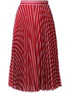 Essentiel Antwerp Pleated Midi Skirt - Red