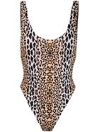 Reina Olga Funky Leopard Print Swimsuit - Neutrals