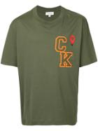 Ck Calvin Klein Logo Embroidered T-shirt - Green