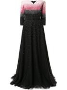Saiid Kobeisy Embellished Long Tulle Dress - Black