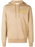 Helmut Lang Logo Print Hoodie - Nude & Neutrals