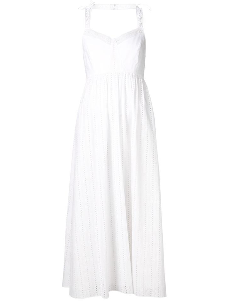Thakoon Flared Embroidered Dress - White