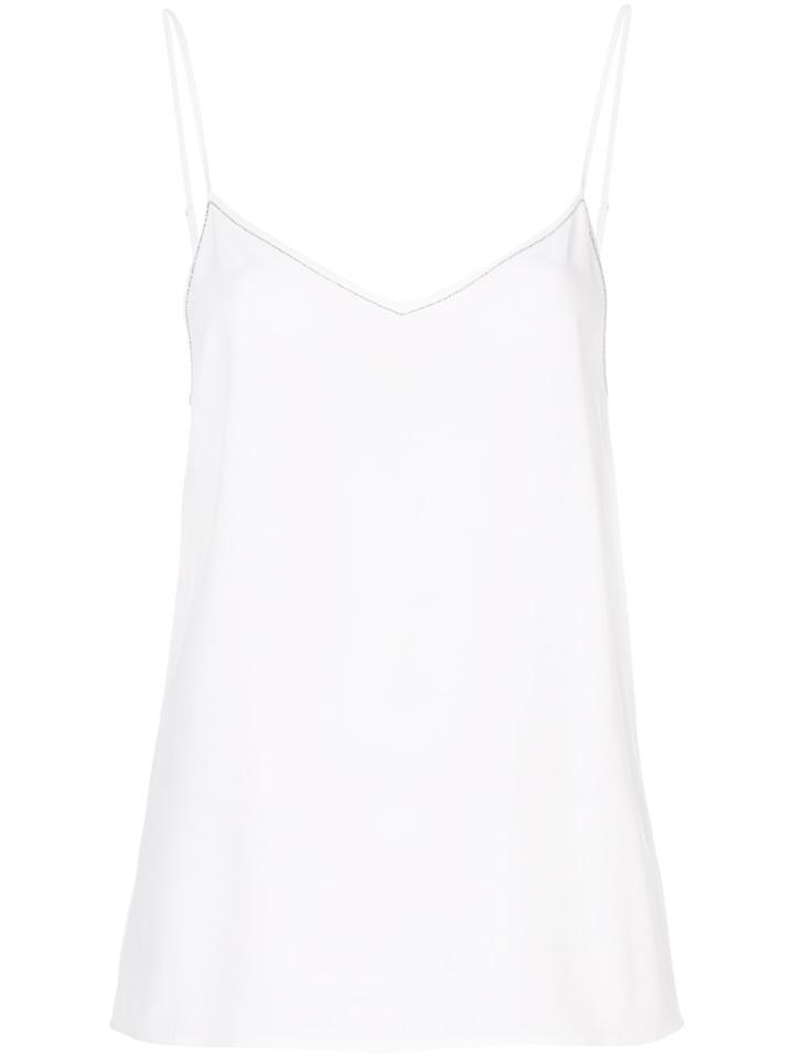 Fabiana Filippi Loose Fit Slip Vest - White