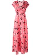 P.a.r.o.s.h. Floral Print Dress, Size: Xs, Pink/purple, Silk/spandex/elastane
