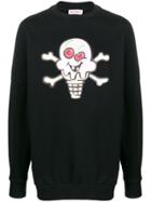 Palm Angels Ice Cream Skull Print Sweatshirt - Black