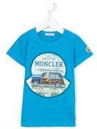 Moncler Kids Logo Print T-shirt, Boy's, Size: 10 Yrs, Blue