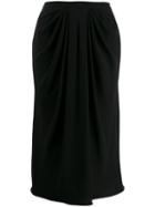 Marni Draped Midi Skirt - Black