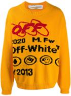 Off-white Intarsia Logo Jumper - Yellow