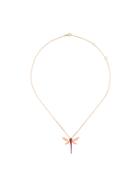 Anapsara Dragonfly Pendant Necklace - Metallic