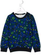 Kenzo Kids Flower Print Sweatshirt, Girl's, Size: 8 Yrs, Blue