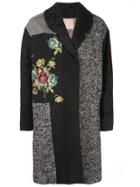 Antonio Marras Patchwork Jacquard Coat - Black