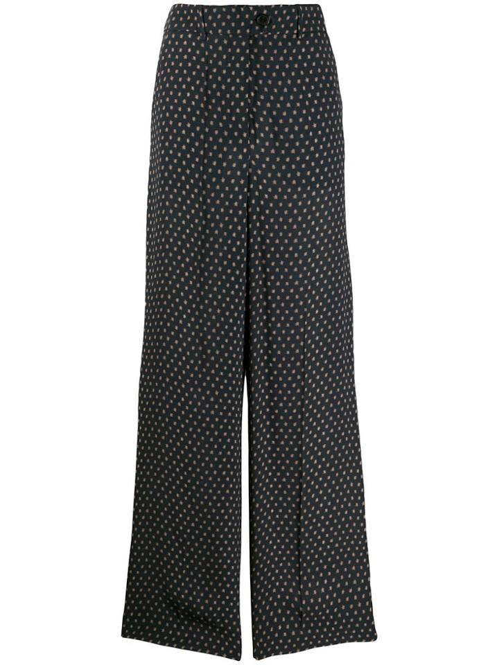 Zanini Dot-print Palazzo Pants - Green