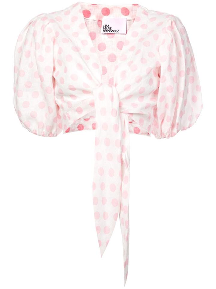 Lisa Marie Fernandez Pouf Sleeve Top - White