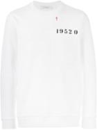 Givenchy Numbers Print Sweatshirt, Men's, Size: L, White, Cotton/polyester