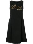 Love Moschino Branded Flared Dressa - Black