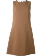 Dolce & Gabbana Shift Dress, Women's, Size: 40, Brown, Silk/spandex/elastane/virgin Wool