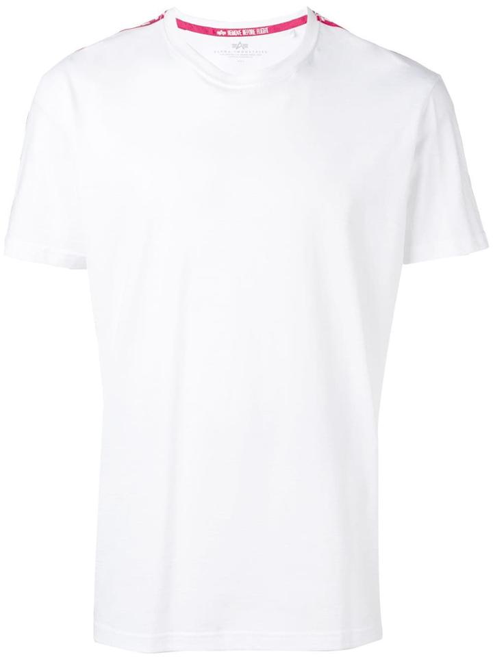 Alpha Industries Shoulder Stripe T-shirt - White