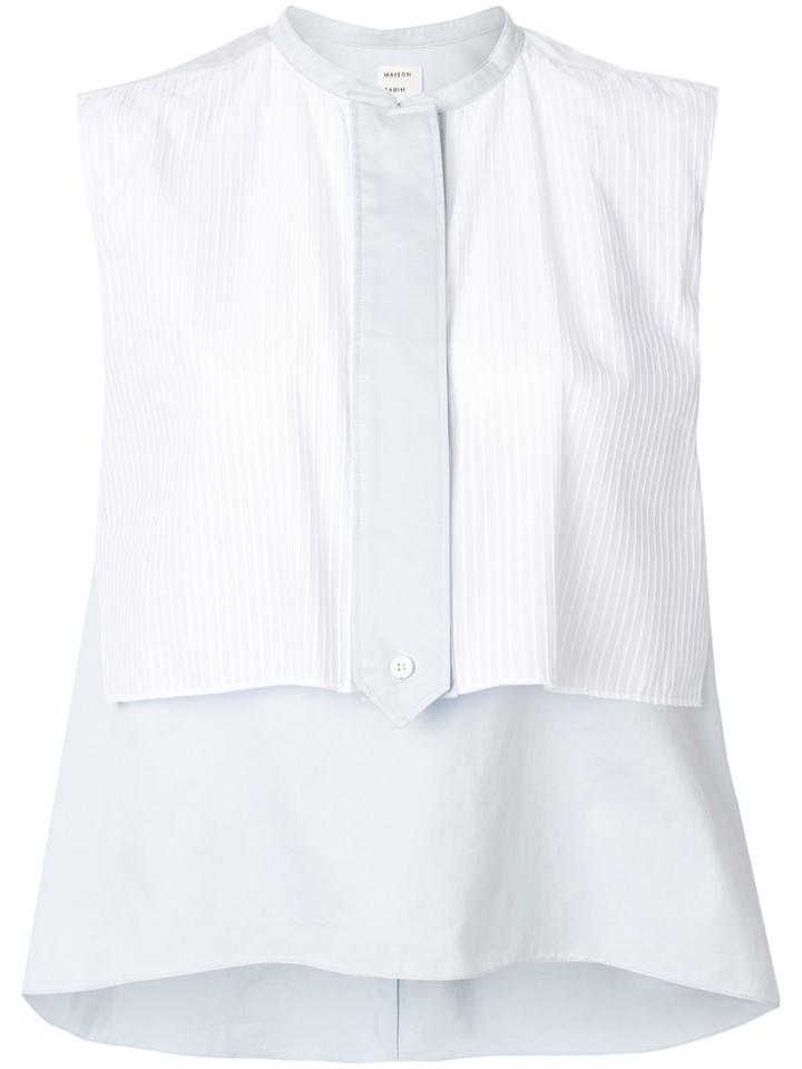 Maison Rabih Kayrouz Flared Sleeveless Blouse - Blue