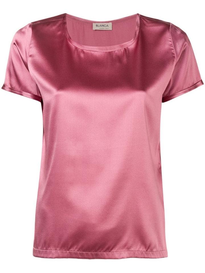 Blanca Round Neck Blouse - Rosa