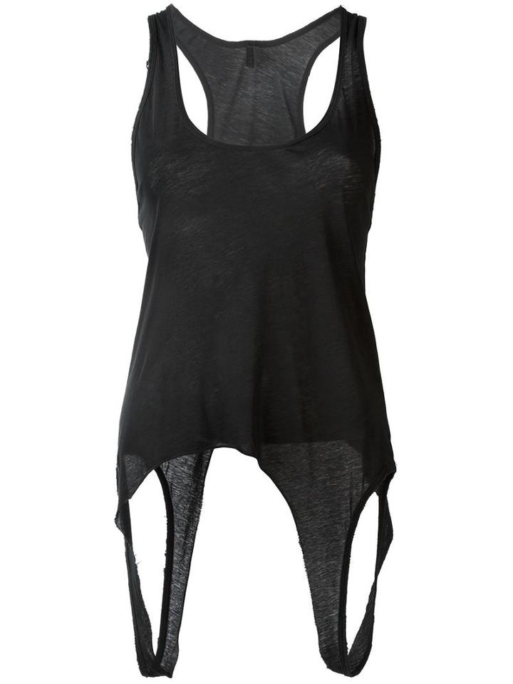Unravel Project Asymmetric Tank, Women's, Size: Xs, Black, Cotton