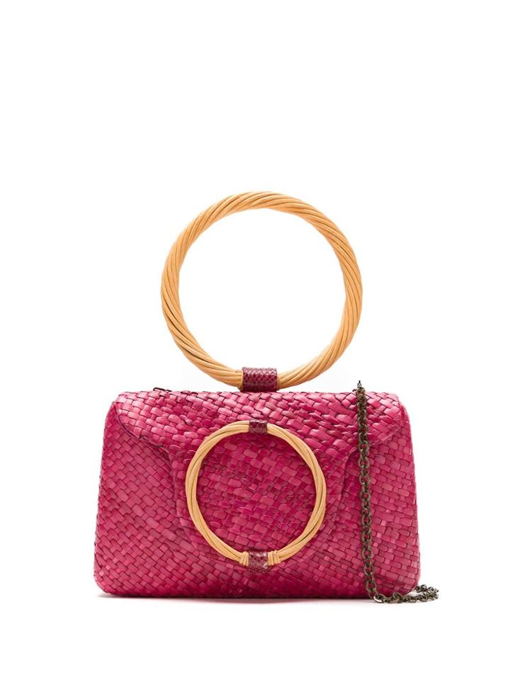 Serpui Bolsa De Palha Rosa - Pink