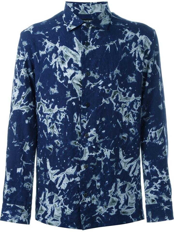 Issey Miyake Men Marble Print Button Down Shirt