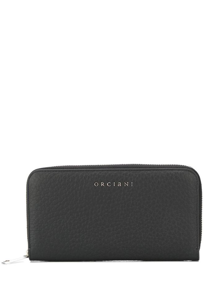 Orciani Logo Plaque Wallet - Black
