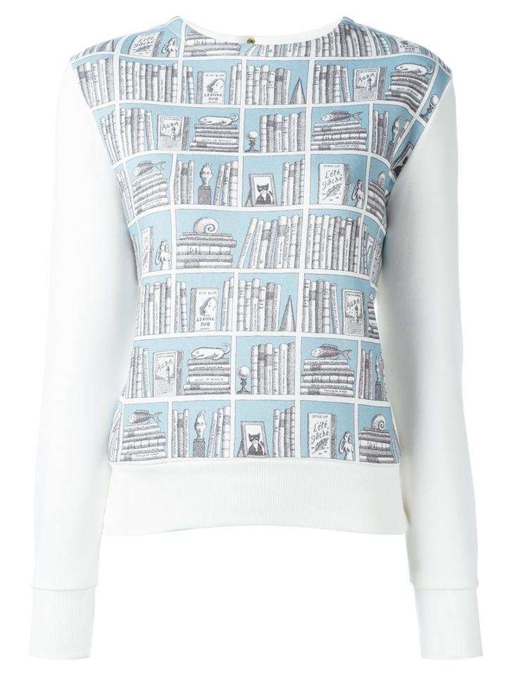 Olympia Le-tan Printed Sweatshirt, Women's, Size: Medium, Blue, Cotton