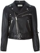 Saint Laurent Classic Biker Jacket, Women's, Size: 36, Black, Cotton/lamb Skin/cupro