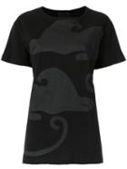 Andrea Bogosian - Printed T-shirt - Women - Cotton - M, Black, Cotton