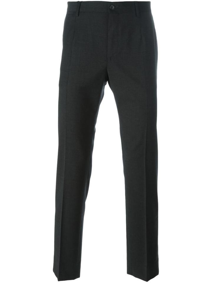 Dolce & Gabbana Tailored Trousers, Men's, Size: 54, Black, Spandex/elastane/wool