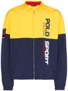 Polo Ralph Lauren Logo Print Zip-front Panelled Jacket - Yellow