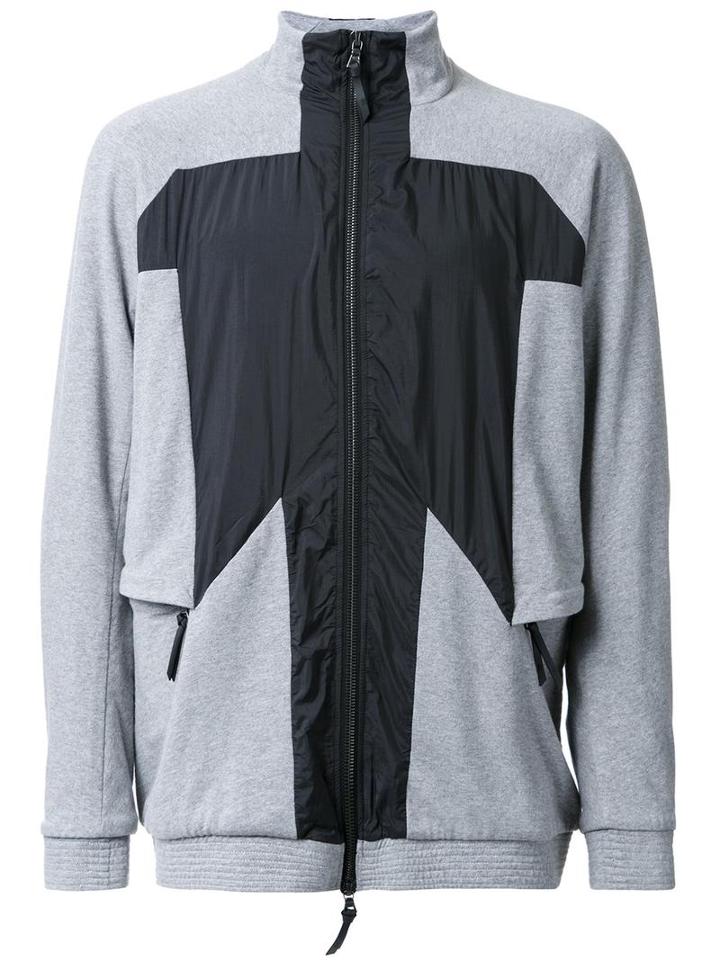 11 By Boris Bidjan Saberi Panelled Sport Jacket, Men's, Size: Xs, Grey, Cotton/polyamide