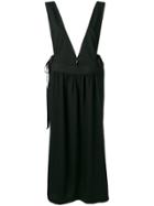 Mm6 Maison Margiela Long Pinafore Dress - Black
