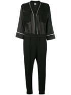 Nude Pyjama-style Jumpsuit - Black