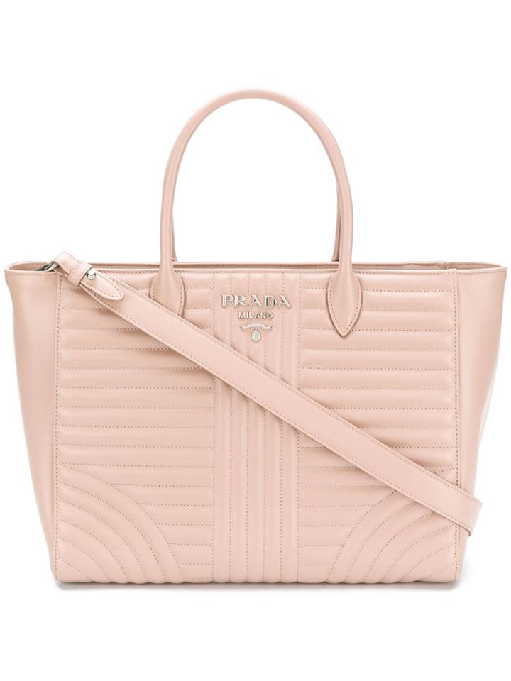 Prada Diagramme Tote - Neutrals