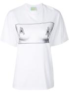 Aries Round Neck Printed T-shirt - White