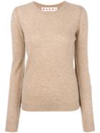 Marni Fitted Cashmere Sweater - Nude & Neutrals