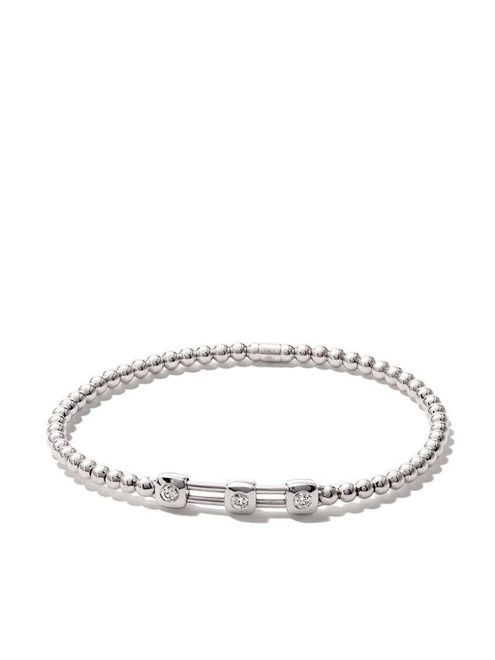 As29 Alf 3-square Extendable Diamond Bracelet - Silver