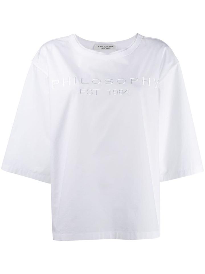 Philosophy Di Lorenzo Serafini Oversized Logo T-shirt - White