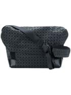 Issey Miyake Geometric Pattern Shoulder Bag - Black