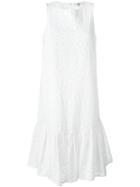 Ymc Broderie Anglaise Ruffle Dress, Women's, Size: 10, White, Cotton