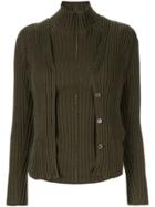 Hermès Vintage Ribbed-knit Twin Set - Green