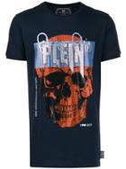 Philipp Plein Skull Logo Print T-shirt - Blue