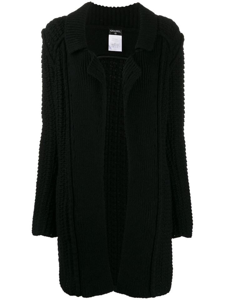 Chanel Pre-owned 2009's Knitted Cardi Coat - Black