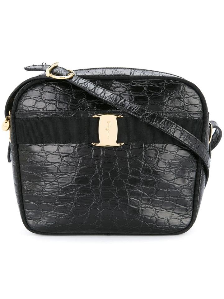 Salvatore Ferragamo Pre-owned Vara Crocodile-effect Shoulder Bag -