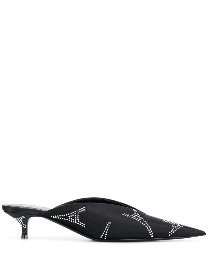 Balenciaga Eiffel Tower Knife Mules - Black