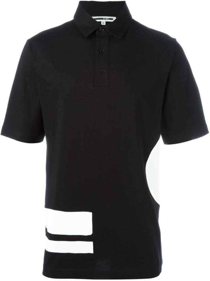 Mcq Alexander Mcqueen Painted Stripes Polo Shirt
