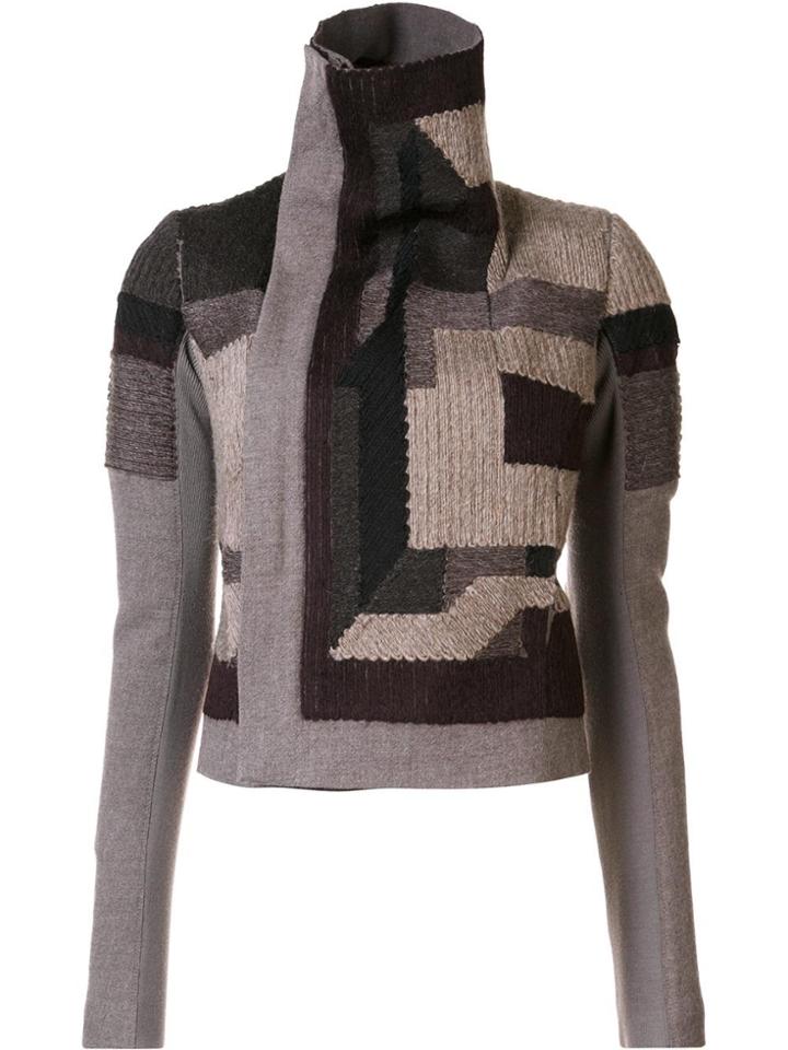 Rick Owens Embroidered Biker Jacket - Brown